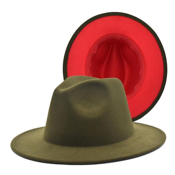 wide brim hats simple outer orange inner blue patchwork wool felt jazz fedora with thin belt buckle men women panama trilby cap, Blue;gray
wide brim hats simple outer orange inner blue patchwork wool felt jazz fedora with thin belt buckle men women panama trilby cap, Blue;gray