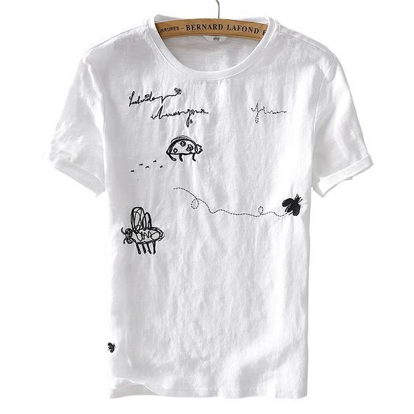 2021 new algodo e linho vero fresco camisetas marca camisa branca de t para moda em torno pescoo t-shirt dos homens do bordado izrm, White
2021 new algodo e linho vero fresco camisetas marca camisa branca de t para moda em torno pescoo t-shirt dos homens do bordado izrm, White