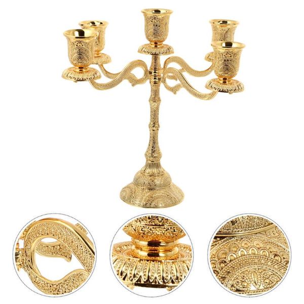 candle holders 1pc household candlelight dinner adornment stylish metal candleholder (golden)
candle holders 1pc household candlelight dinner adornment stylish metal candleholder (golden)