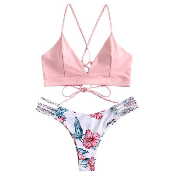 flower holiday swimwear elastic spaghetti strap criss cross padded braided wire lace up bikini set low waist bra and briefs
flower holiday swimwear elastic spaghetti strap criss cross padded braided wire lace up bikini set low waist bra and briefs
