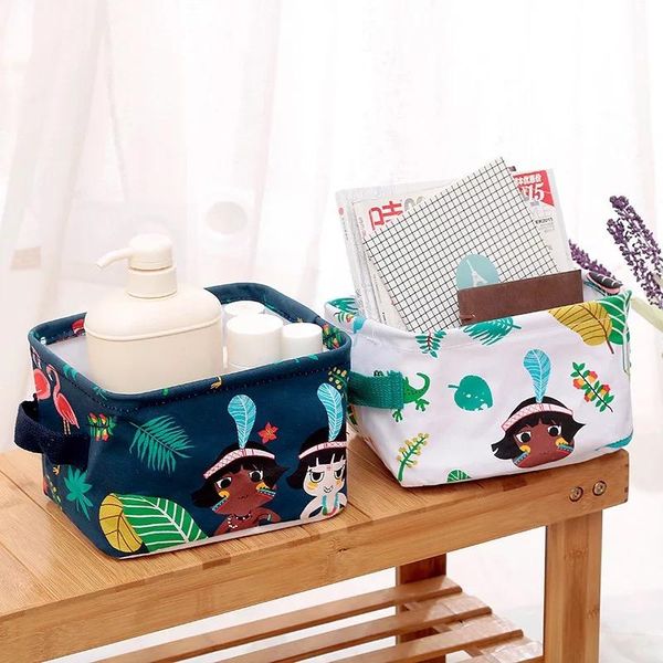 storage baskets foldable sundries basket cute printing cosmetics container multifunction cotton linen deskorganizer
storage baskets foldable sundries basket cute printing cosmetics container multifunction cotton linen deskorganizer