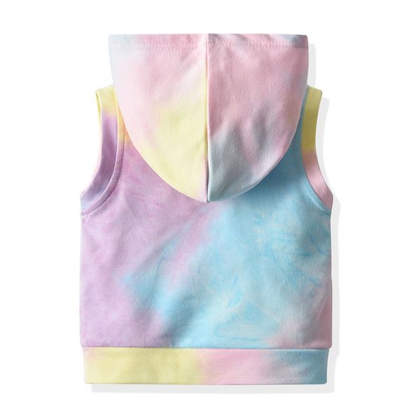 summer boys' hooded sleeveless tie dye pullover t-shirt, perforated jeans, two-piece children's wear, Blue
summer boys' hooded sleeveless tie dye pullover t-shirt, perforated jeans, two-piece children's wear, Blue