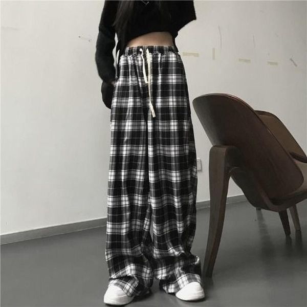 women's pants & capris houzhou harajuku oversize plaid women korean fashion black white checked trousers for female fall 2021 wide leg
women's pants & capris houzhou harajuku oversize plaid women korean fashion black white checked trousers for female fall 2021 wide leg