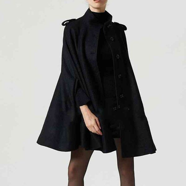 women's jackets gothic women wool cape coats button loose casual outerwear high street stylish autumn winter warm overcoat female black, Black;brown
women's jackets gothic women wool cape coats button loose casual outerwear high street stylish autumn winter warm overcoat female black, Black;brown