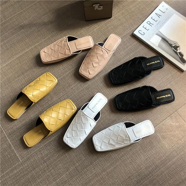 slippers 2021 women mules heels sandals square toe flat woven slip on ladies causal beach slides, Black
slippers 2021 women mules heels sandals square toe flat woven slip on ladies causal beach slides, Black