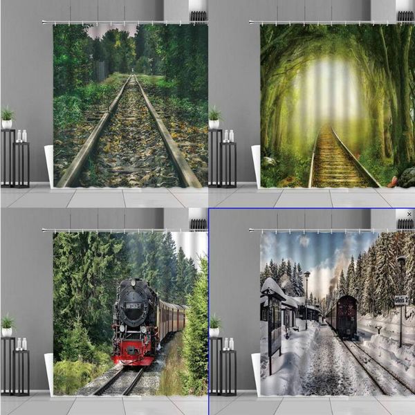 shower curtains 3d printing train railway polyester waterproof bathroom screen ornaments curtain home decoration background
shower curtains 3d printing train railway polyester waterproof bathroom screen ornaments curtain home decoration background