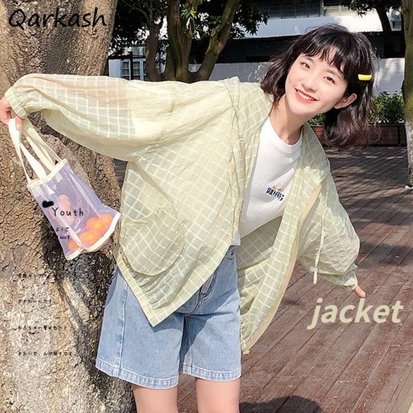 women's jackets basic women loose chic female hooded summer simple zipper student holiday sun-proof mujer de moda ulzzang crops outwear, Black;brown
women's jackets basic women loose chic female hooded summer simple zipper student holiday sun-proof mujer de moda ulzzang crops outwear, Black;brown