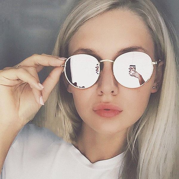 sunglasses 2021 women/men brand designer driving sun glasses classic metal round for female uv400 mirror, White;black
sunglasses 2021 women/men brand designer driving sun glasses classic metal round for female uv400 mirror, White;black