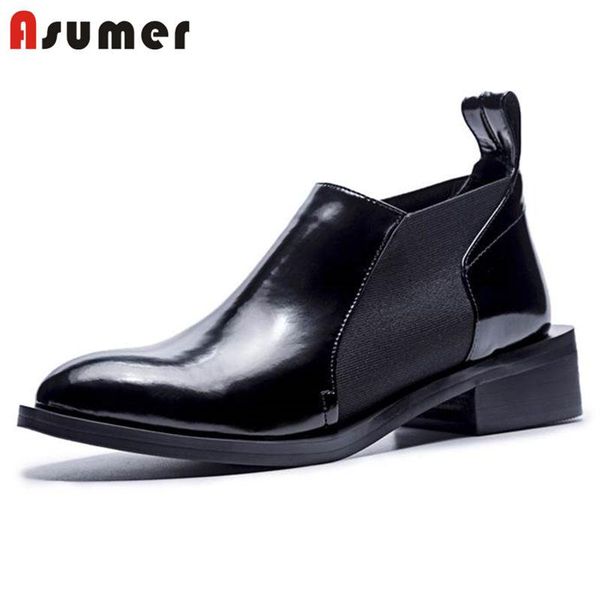 dress shoes asumer 2021 fashion genuine leather pumps women square low heels round toe slip on spring autumn casual, Black
dress shoes asumer 2021 fashion genuine leather pumps women square low heels round toe slip on spring autumn casual, Black