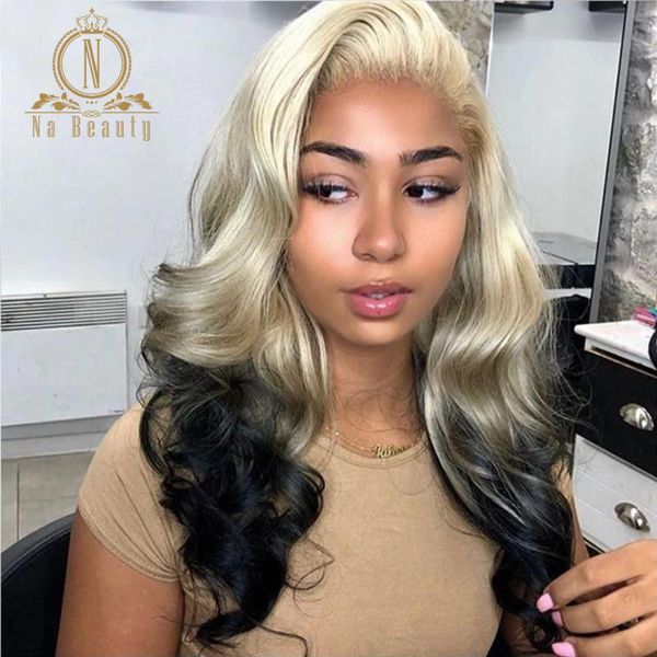 lace wigs 613 ombre colored human hair wig black body wave pre plucked hd transparent front for women remy nabeauty 180 density, Black;brown
lace wigs 613 ombre colored human hair wig black body wave pre plucked hd transparent front for women remy nabeauty 180 density, Black;brown