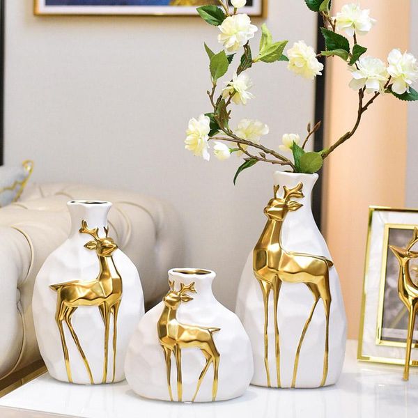 vases golden three-dimensional elk ceramic vase creative modeling dried flowers flower arrangement accessories home decoration
vases golden three-dimensional elk ceramic vase creative modeling dried flowers flower arrangement accessories home decoration