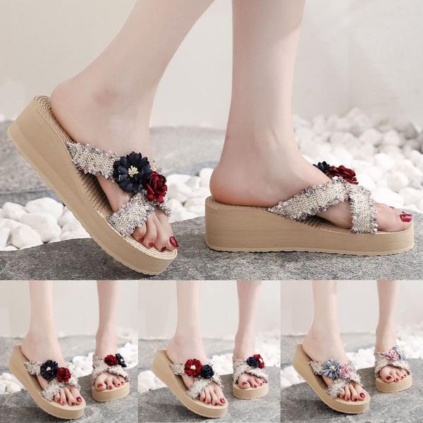slippers flip-flops summer slipper women floral print ladies wedges shoes comfortable outdoor beach flip flops non slip platform, Black
slippers flip-flops summer slipper women floral print ladies wedges shoes comfortable outdoor beach flip flops non slip platform, Black