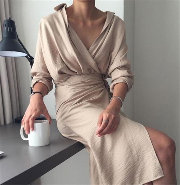 casual dresses 2021 spring high waist red for women v neck long sleeve female elegant lace up dress fashion clothing, Black;gray
casual dresses 2021 spring high waist red for women v neck long sleeve female elegant lace up dress fashion clothing, Black;gray