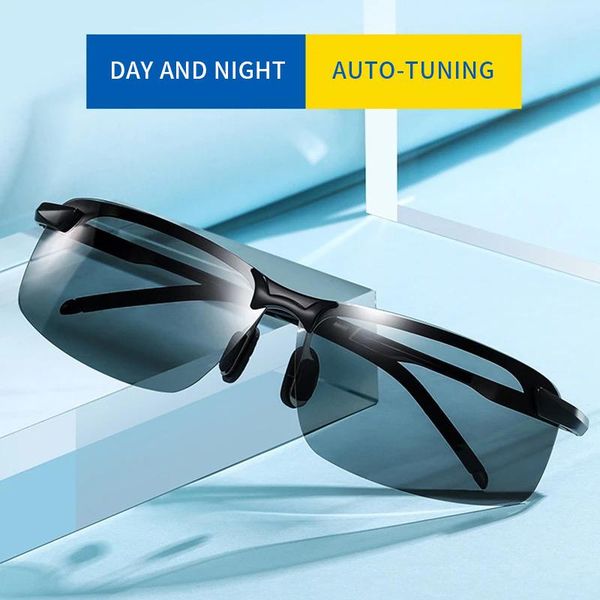 sunglasses day and night with color changing men's polarized vision driving fishing glasses, White;black
sunglasses day and night with color changing men's polarized vision driving fishing glasses, White;black