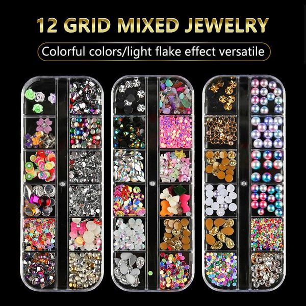 nail art decorations 12 grid 2400pcs multi-size rhinestones decoration nails charms slime glitter scrub manicure mix pearl jewelry, Silver;gold
nail art decorations 12 grid 2400pcs multi-size rhinestones decoration nails charms slime glitter scrub manicure mix pearl jewelry, Silver;gold