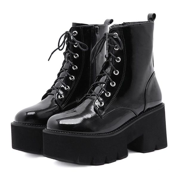 boots thick big size autumn winter women's and short with lace up british style, Black
boots thick big size autumn winter women's and short with lace up british style, Black