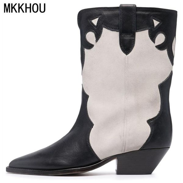 boots mkkhou fashion short women's winter leather pointed toe stitching cowboy low heel casual women, Black
boots mkkhou fashion short women's winter leather pointed toe stitching cowboy low heel casual women, Black