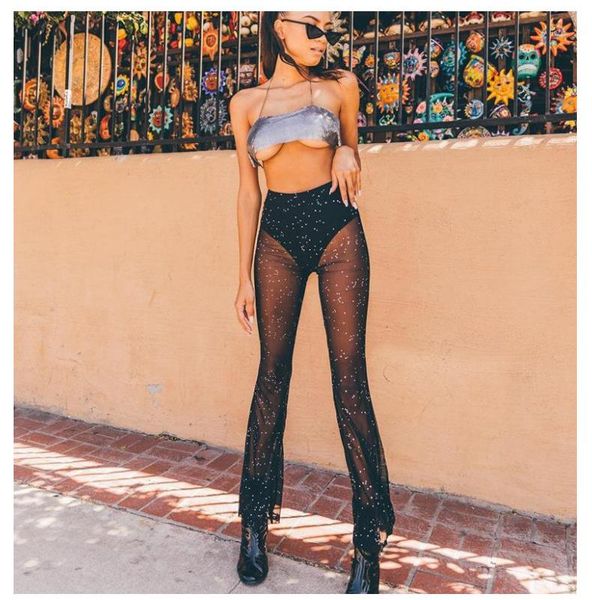 women's pants & capris high waist wide leg long perspective summer cover-up female fashion shiny mesh beach vacation outfits, Black;white
women's pants & capris high waist wide leg long perspective summer cover-up female fashion shiny mesh beach vacation outfits, Black;white