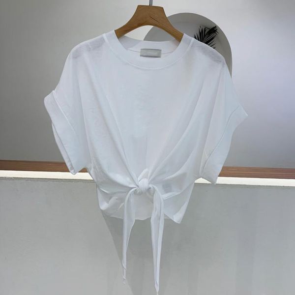 women's t-shirt 2021 summer korean version of the bow tie design short loose and thin sleeve female round neck, White
women's t-shirt 2021 summer korean version of the bow tie design short loose and thin sleeve female round neck, White