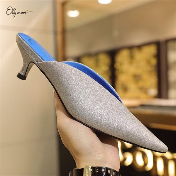 slippers ollymurs fashion style blingbling woman summer pointed toe thin mid heel women shoes casual, Black
slippers ollymurs fashion style blingbling woman summer pointed toe thin mid heel women shoes casual, Black