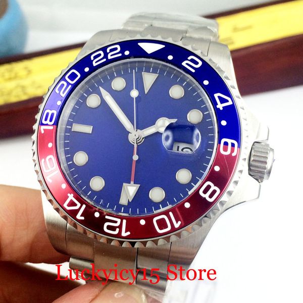 mechanical gentlemen watch gmt function car date window 40mm stainless steel sapphire glass, Slivery;brown
mechanical gentlemen watch gmt function car date window 40mm stainless steel sapphire glass, Slivery;brown