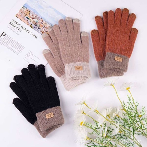 gloves winter touch screen cashmere knitted outdoor riding thickened student warm for men and women, Blue;gray
gloves winter touch screen cashmere knitted outdoor riding thickened student warm for men and women, Blue;gray