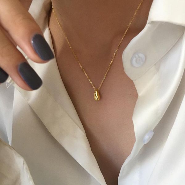 chains water tear drop pendant necklace stainless steel droplet collar for women men clavicle chain jewelry, Silver
chains water tear drop pendant necklace stainless steel droplet collar for women men clavicle chain jewelry, Silver