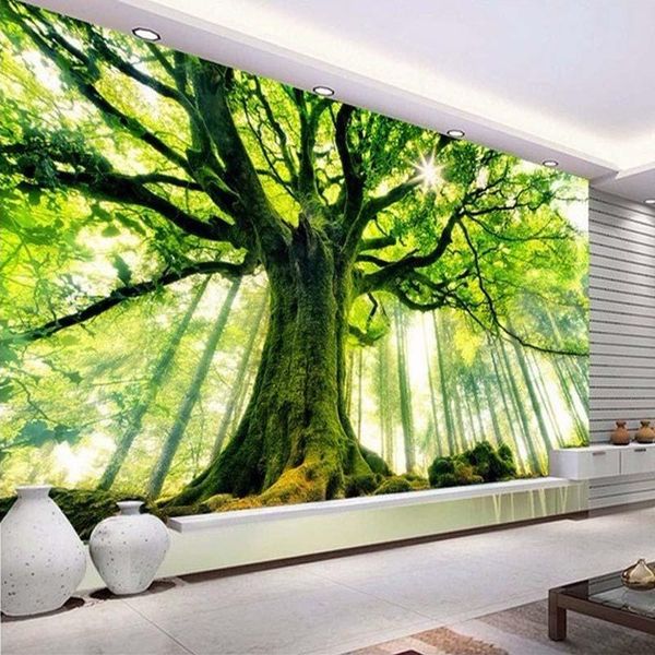 wallpapers dropship 3d green gig tree nature landscape po mural for wall background decor customized size non-woven straw wallpaper
wallpapers dropship 3d green gig tree nature landscape po mural for wall background decor customized size non-woven straw wallpaper