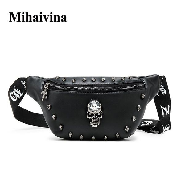 mihaivina waist bag for men pu leather fanny pack punk skull rivet chest bags hip bum bag tide shoulder messenger bags
mihaivina waist bag for men pu leather fanny pack punk skull rivet chest bags hip bum bag tide shoulder messenger bags