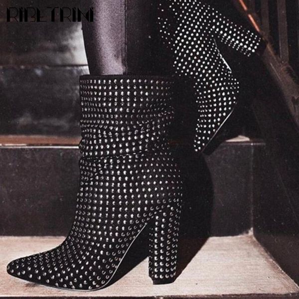 boots ribetrini pointed toe western shoes ins fashion street party rivet ankle women high heels autumn dress, Black
boots ribetrini pointed toe western shoes ins fashion street party rivet ankle women high heels autumn dress, Black