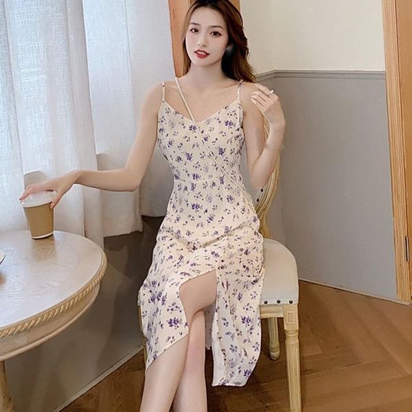 casual dresses floral printed dress holiday women's clothing suspenders v-neck side slit party vestidos, Black;gray
casual dresses floral printed dress holiday women's clothing suspenders v-neck side slit party vestidos, Black;gray