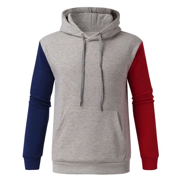 autumn new men's pullover casual hooded sweater european color matching long sleeve coat, Black
autumn new men's pullover casual hooded sweater european color matching long sleeve coat, Black