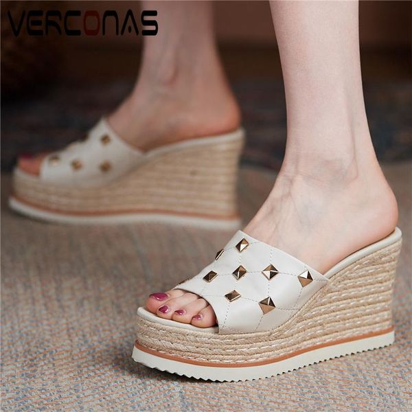 dress shoes verconas rivets genuine leather women sandals summer platforms wedges slippers retro concise casual woman 2021, Black
dress shoes verconas rivets genuine leather women sandals summer platforms wedges slippers retro concise casual woman 2021, Black