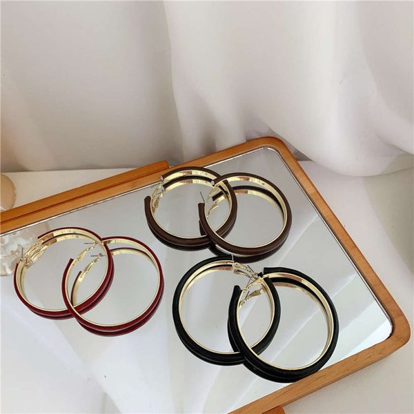 hbp fashion exaggerated leather metal korean temperament big circle personality versatile net red earrings female, Silver
hbp fashion exaggerated leather metal korean temperament big circle personality versatile net red earrings female, Silver
