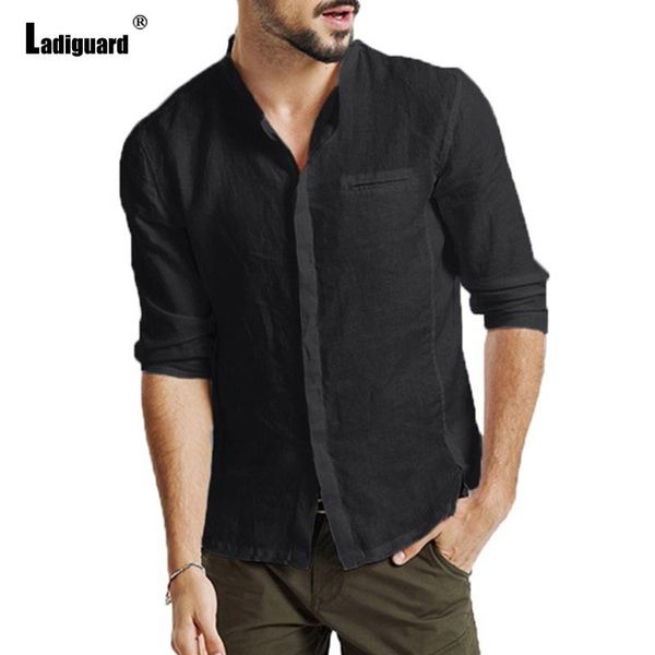 men's casual shirts ladiguard plus size men linen shirt clothing 2021 single-breasted summer half sleeve mens blouse, White;black
men's casual shirts ladiguard plus size men linen shirt clothing 2021 single-breasted summer half sleeve mens blouse, White;black