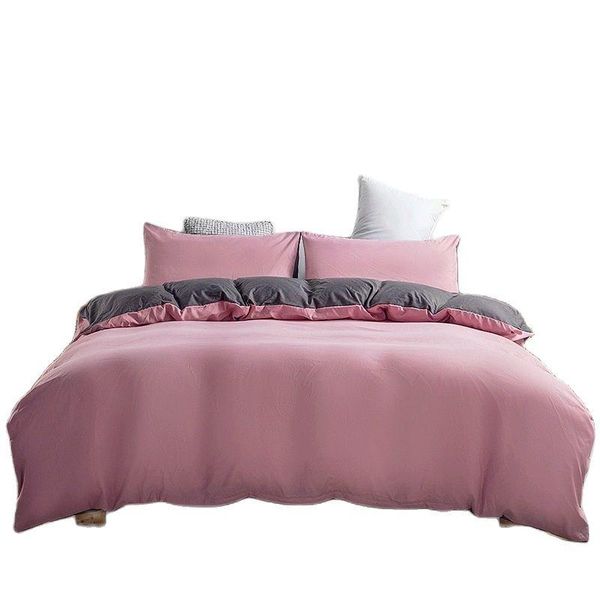 bedding sets 3pcs set soft bed cover skin-friendly bedclothes double side quilt and pillowcase for home household product 
bedding sets 3pcs set soft bed cover skin-friendly bedclothes double side quilt and pillowcase for home household product