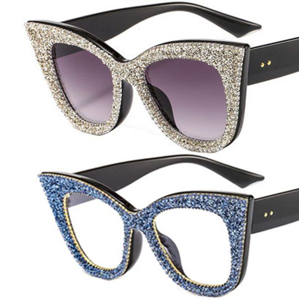 luxury designer brand sunglasses design diamond retro clear lens trendy sun glass women big frame cat eye eyeglasses, White;black
luxury designer brand sunglasses design diamond retro clear lens trendy sun glass women big frame cat eye eyeglasses, White;black
