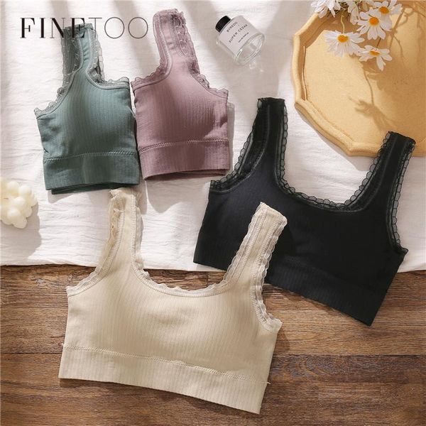 finetoo u-neck lace padded bras women wireless bralette ladies push up soft camisole girls underwear female lingerie, Black;white
finetoo u-neck lace padded bras women wireless bralette ladies push up soft camisole girls underwear female lingerie, Black;white