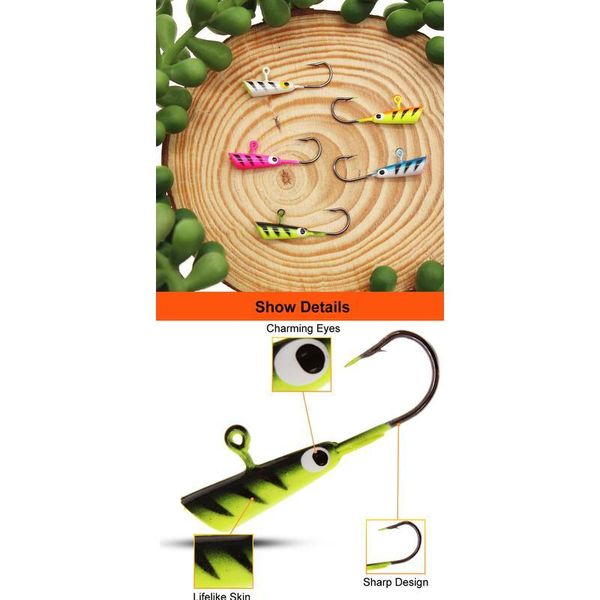 gobygo 5pcs/lot 28mm 1.9g winter ice fishing lure metal hard bait sinking mini lead head hook jigging fishing tackle acc jllqji
gobygo 5pcs/lot 28mm 1.9g winter ice fishing lure metal hard bait sinking mini lead head hook jigging fishing tackle acc jllqji