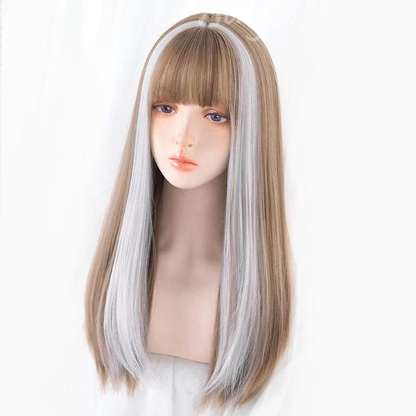 synthetic wigs houyan long straight hair wig liu hai gold mixed color black lolita girl blockcolor cosplay
synthetic wigs houyan long straight hair wig liu hai gold mixed color black lolita girl blockcolor cosplay