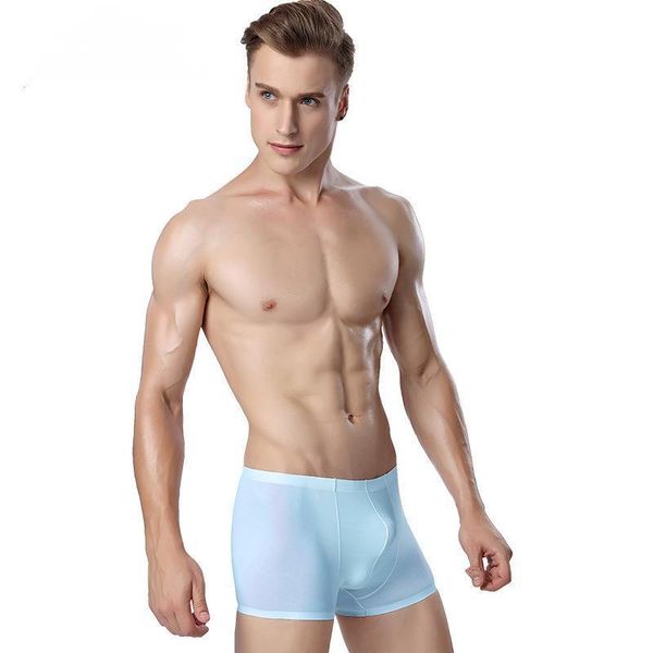 underpants summer men's ice silk underwear man boxer briefs one piece flat breathable thin transparent four legged pants, Black;white
underpants summer men's ice silk underwear man boxer briefs one piece flat breathable thin transparent four legged pants, Black;white