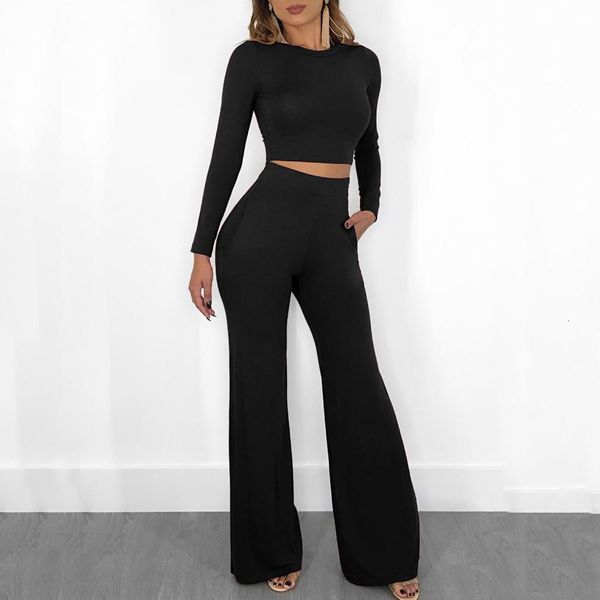 fashion pure color women two piece set elegant crop 2 piece set women wide leg long pants women tracksuit, Gray
fashion pure color women two piece set elegant crop 2 piece set women wide leg long pants women tracksuit, Gray