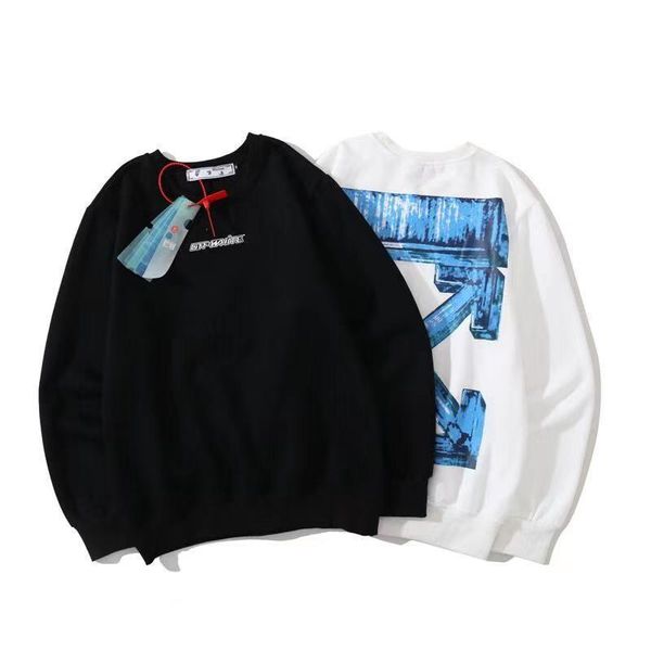 21ss autumn winter new off solid blue arrstyle round neck casual pullover sweater for men and women, Black
21ss autumn winter new off solid blue arrstyle round neck casual pullover sweater for men and women, Black