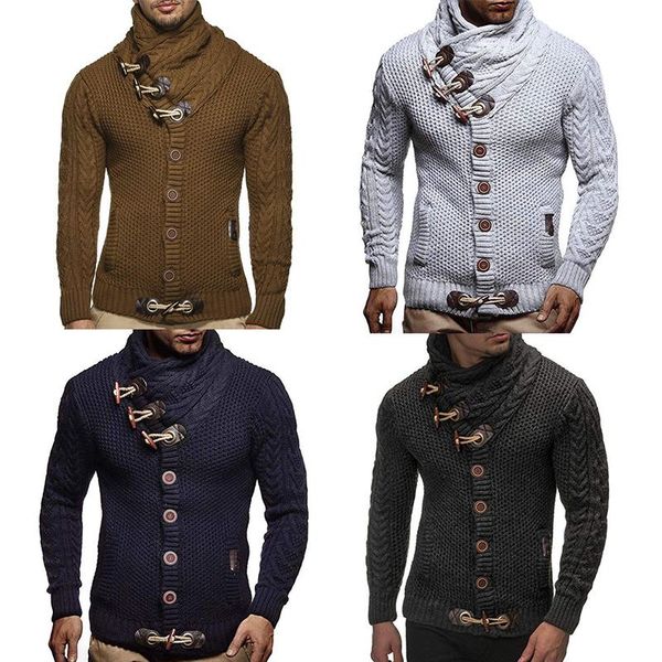 men's sweaters men fashion slim-fit high-neck single-breasted cardigan plus size long-sleeve knitted sweater for pure color jumper, White;black
men's sweaters men fashion slim-fit high-neck single-breasted cardigan plus size long-sleeve knitted sweater for pure color jumper, White;black