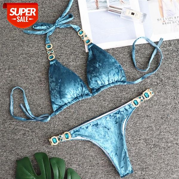 Blue gold velvet female split swimsuit 2019 new crystal diamond bikini Push Up Suit Sexy Halter Bikini #ns5F, White;black
Blue gold velvet female split swimsuit 2019 new crystal diamond bikini Push Up Suit Sexy Halter Bikini #ns5F, White;black