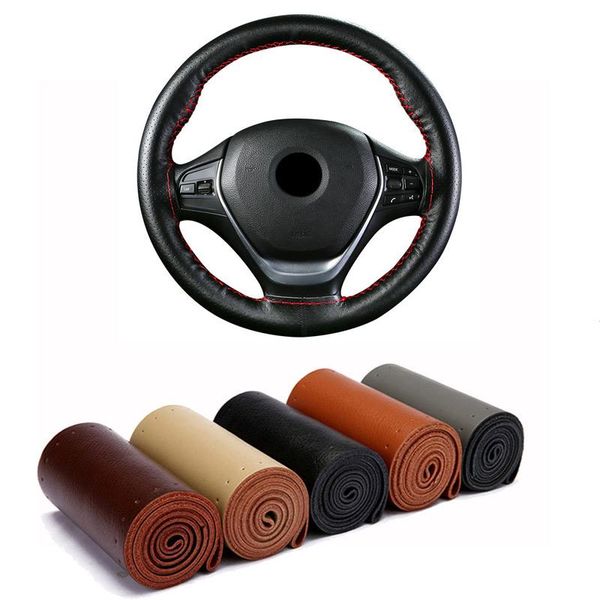 steering wheel covers 38cm in diameter car cover needle and thread protection pu leather soft decoration auto accessories
steering wheel covers 38cm in diameter car cover needle and thread protection pu leather soft decoration auto accessories