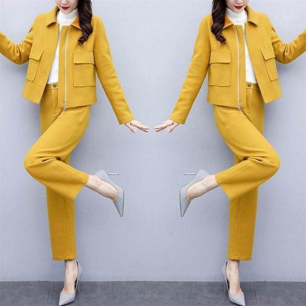 two piece dress 2 outfits for women crop zipper jacket and straight pants female 2pcs autumn winter fashion suit yellow red green, White
two piece dress 2 outfits for women crop zipper jacket and straight pants female 2pcs autumn winter fashion suit yellow red green, White