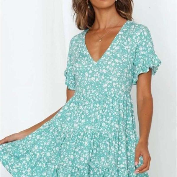 dress flared print 2021 v-neck women's sleeve, Black;gray
dress flared print 2021 v-neck women's sleeve, Black;gray