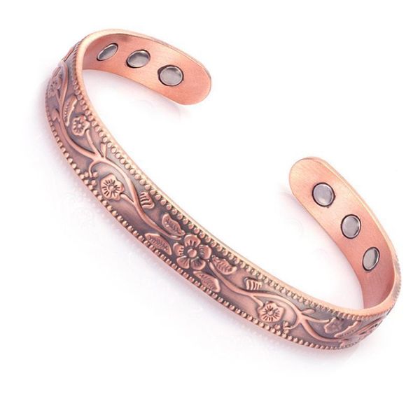 bangle vintage woman flower pattern copper bracelet adjustable open romantic anniversary gift, Black
bangle vintage woman flower pattern copper bracelet adjustable open romantic anniversary gift, Black