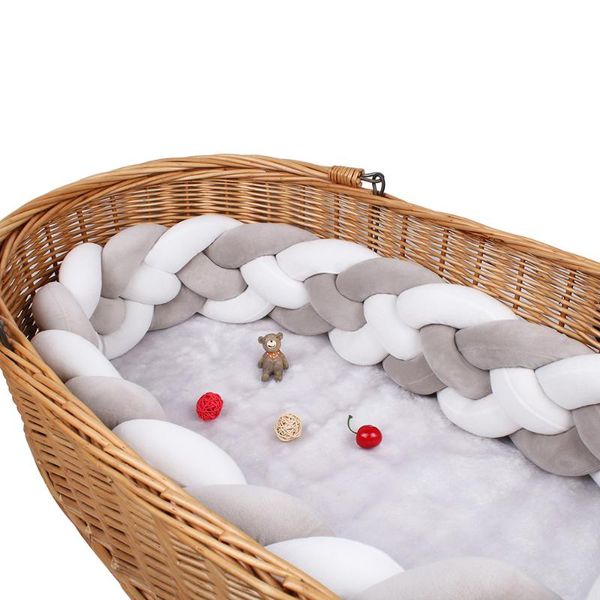 4 knotted 2.2m baby bed bumper on the crib bedding set for newborn boy girl cot protector knot braid pillow cushion room decor
4 knotted 2.2m baby bed bumper on the crib bedding set for newborn boy girl cot protector knot braid pillow cushion room decor